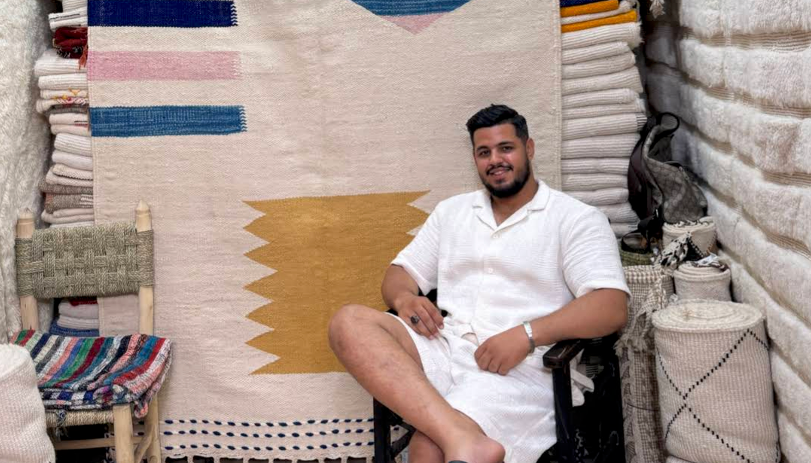 Hamza Afillou, owner of Hamza Gallery, Marrakech