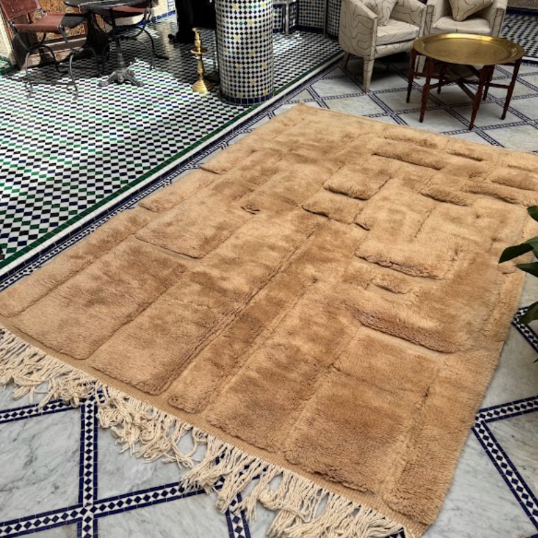 Moroccan rug detail, natural wool texture
